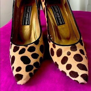 Stuart Weitzman Calfskin Animal Print Heels
